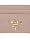 Metal Logo Saffiano Card Wallet Powder Pink - PRADA - BALAAN 7