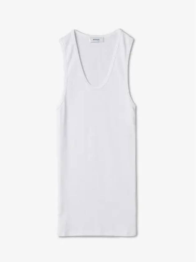 Rib Tank Top White W1016R04WHT - WARDROBE.NYC - BALAAN 1