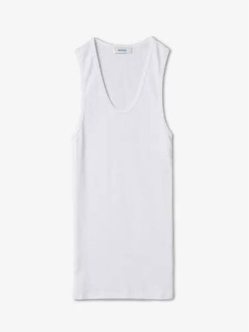 Rib Tank Top White W1016R04WHT - WARDROBE.NYC - BALAAN 1