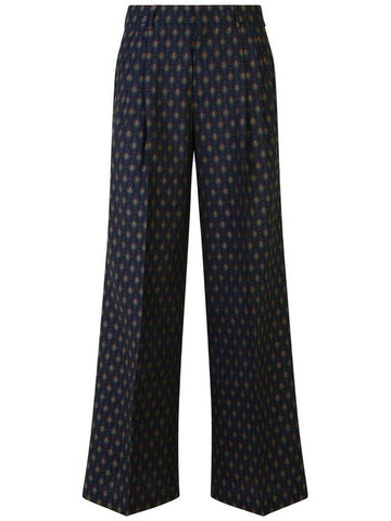 Etro Blue Wool Trousers - ETRO - BALAAN 1