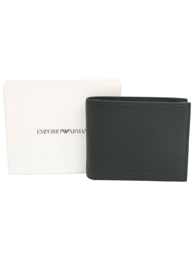 Men's Leather Half Wallet Green - EMPORIO ARMANI - BALAAN 6