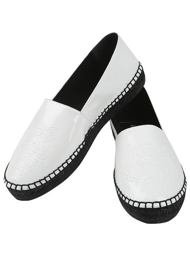 Tiger Logo Espadrilles Black White - KENZO - BALAAN.