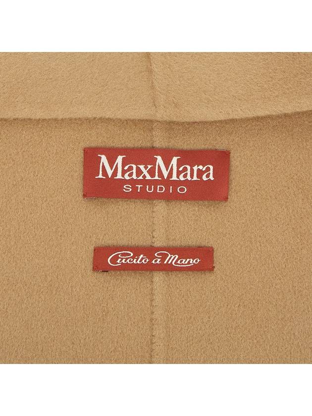 Vidim Hooded Virgin Wool Single Coat Light Brown - MAX MARA - BALAAN 9