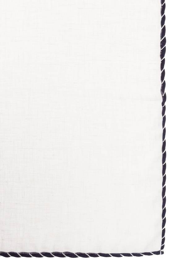 Eleventy Linen Pocket Square, Men's, White - ELEVENTY MILANO - BALAAN 4