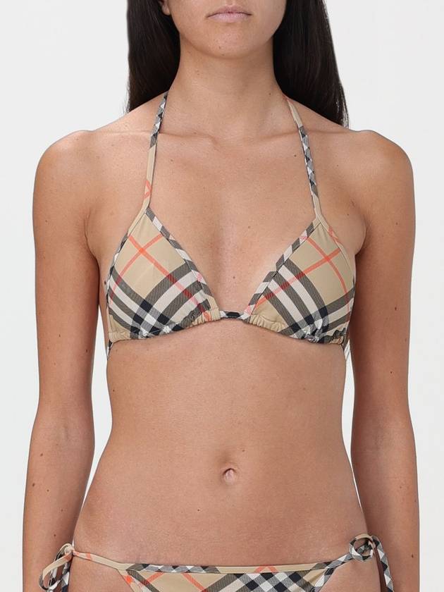 Check Pattern Bikini Top Beige - BURBERRY - BALAAN 2