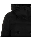 Women's Double Breasted Hooded Padded Black - BURBERRY - BALAAN 6