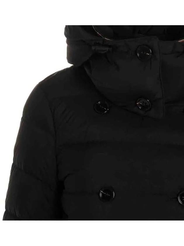 Women's Double Breasted Hooded Padded Black - BURBERRY - BALAAN 6