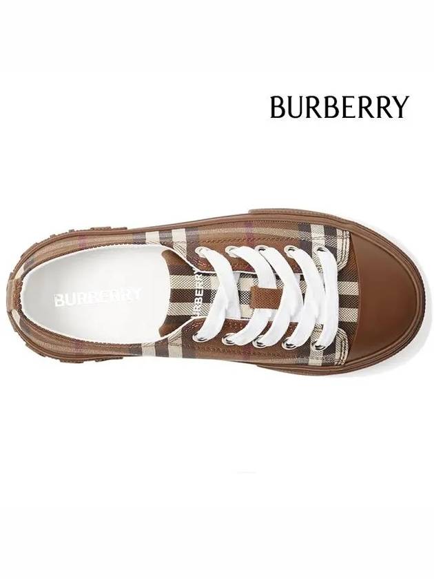 Kids Check Logo Sneakers Burch Brown - BURBERRY - BALAAN 6