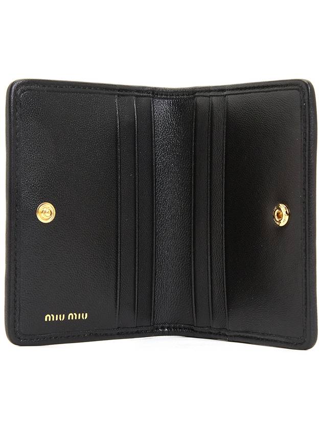 Matelasse Nappa Leather Card Wallet Black - MIU MIU - BALAAN 5