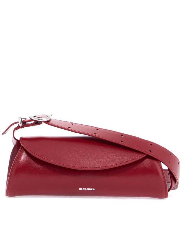 cedar red mini cannolo leather crossbody bag - JIL SANDER - BALAAN 1