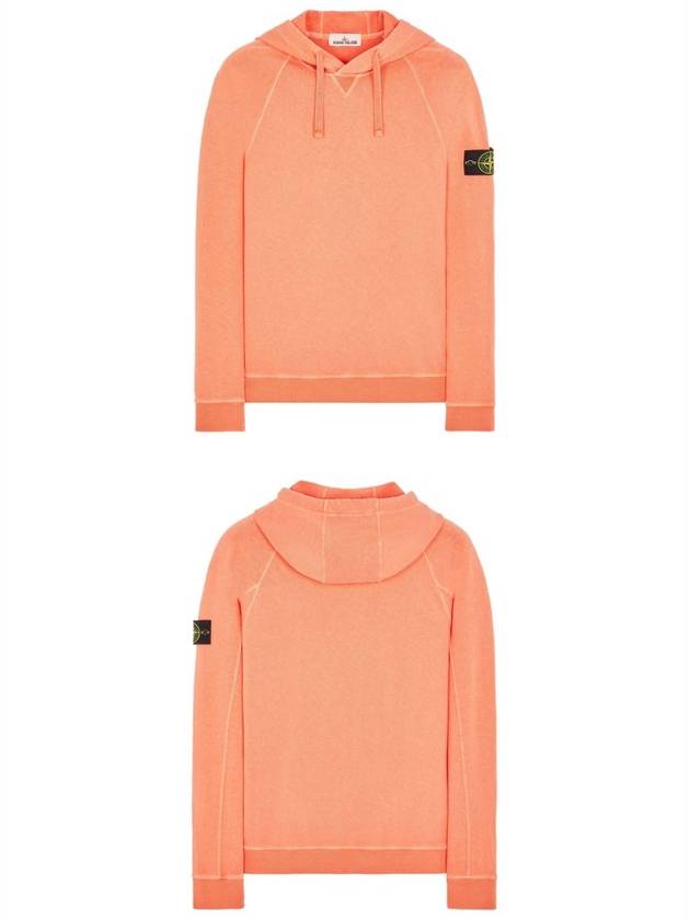 Malfile Fleece Garment Dyed Hoodie Orange - STONE ISLAND - BALAAN 5