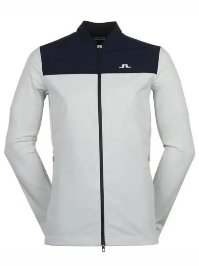 Jeff Hybrid Zip-Up Jacket Light Grey Melange - J.LINDEBERG - BALAAN 2