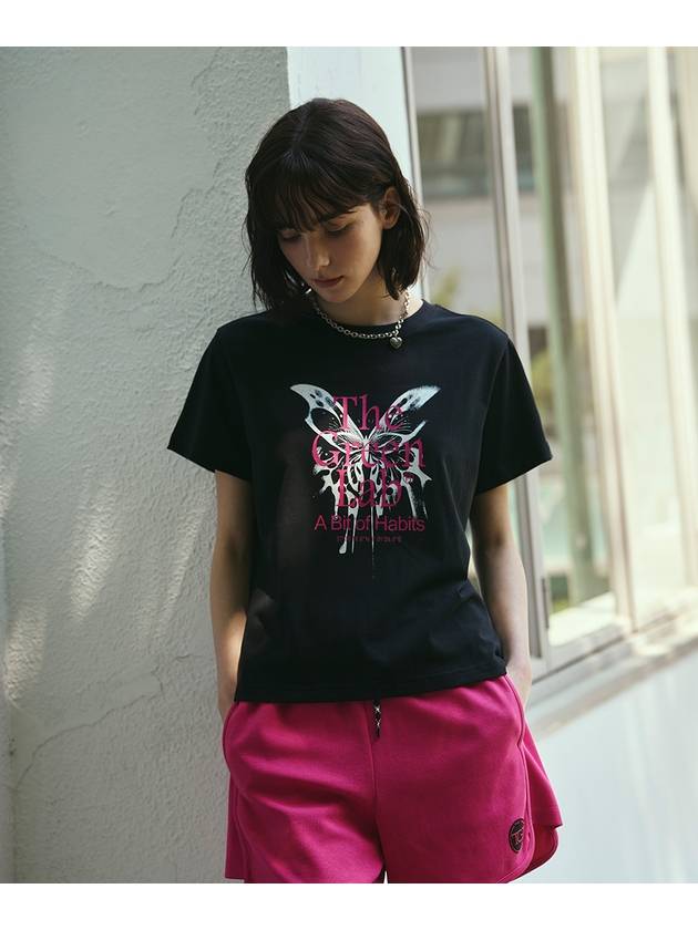 _BUTTERFLY SHORT SLEEVE T_BLACK - THE GREEN LAB - BALAAN 4