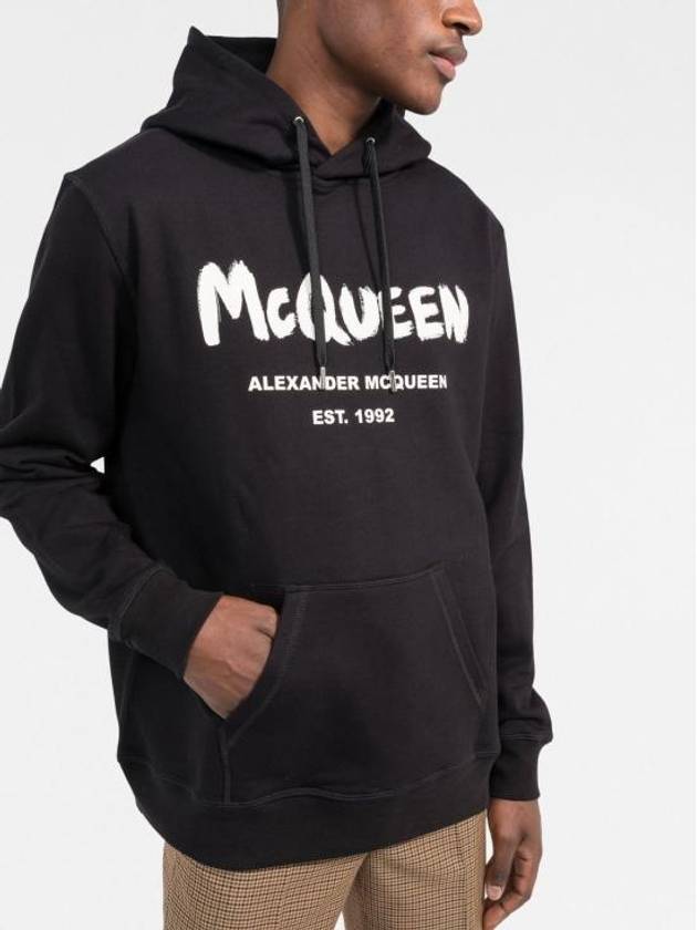 Graffiti Logo Hoodie Black - ALEXANDER MCQUEEN - BALAAN 6