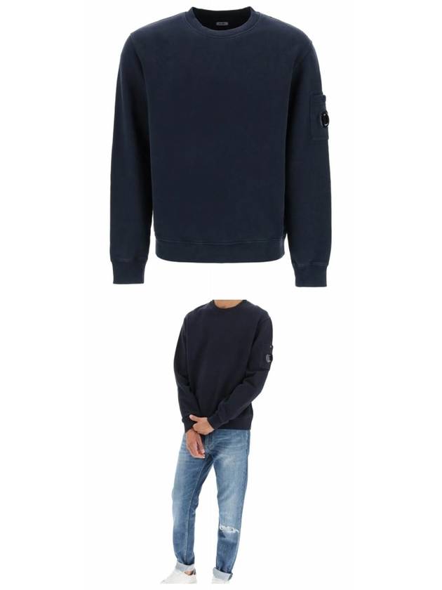 Brushed Emerized Diagonal Fleece Sweatshirt Navy - CP COMPANY - BALAAN 5