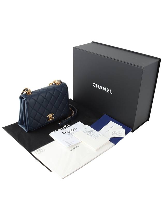 AS2639 Triple Pearl Chain Turnlock Flap Shoulder Bag Department Store Invoice 33802 - CHANEL - BALAAN 8