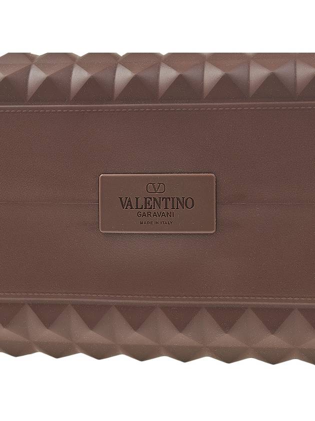 Le Troisieme Stud Pattern Rubber Tote Bag Brown - VALENTINO - BALAAN 8