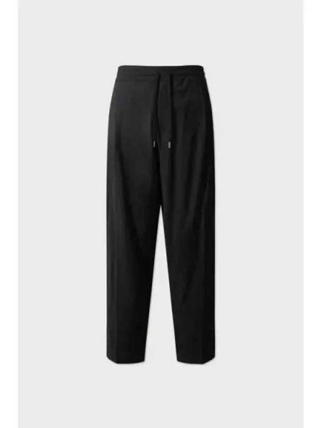 LOWAN Wool Banding Pants BLACK - IRO - BALAAN 1