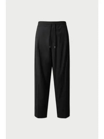 LOWAN Wool Banding Pants BLACK - IRO - BALAAN 1