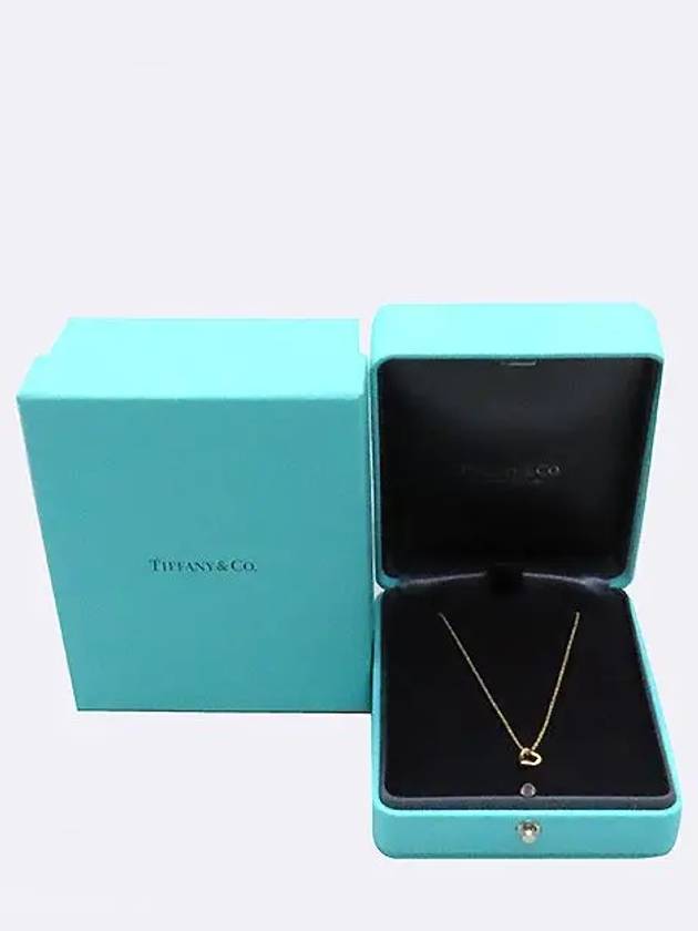 Tiffany 18K 750 Gold Elsa Peretti Open Heart Pendant 7mm Necklace - TIFFANY & CO. - BALAAN 4