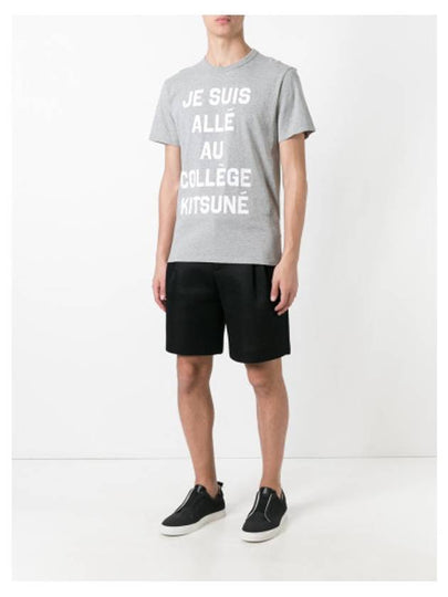 Maison Kitsune Je Suis Alle Gray Melange TShirt FW17M701 - MAISON KITSUNE - BALAAN 2