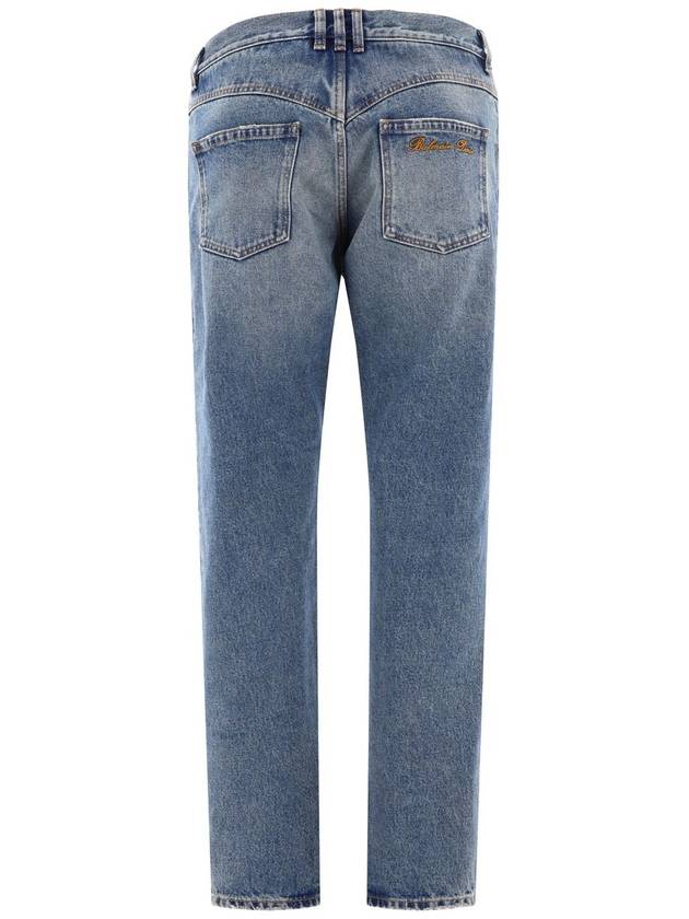 Balmain Blue Cotton Jeans - BALMAIN - BALAAN 3