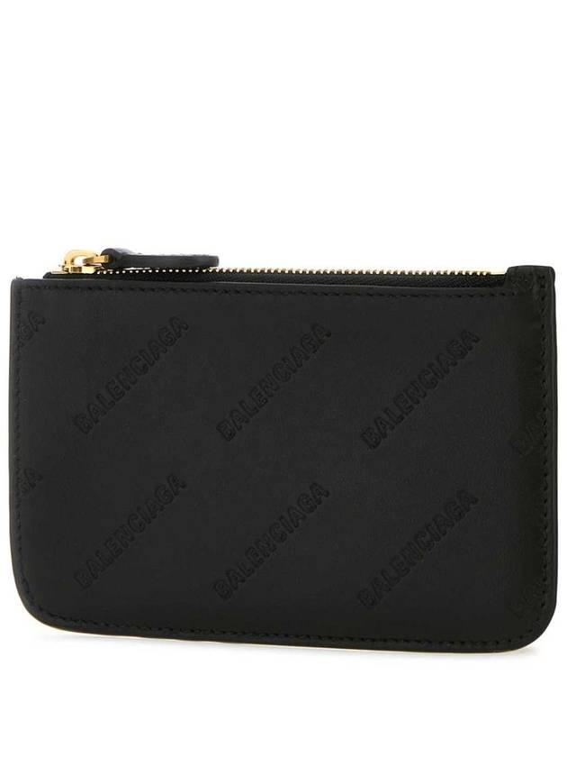 Embossed Logo Card Wallet Black - BALENCIAGA - BALAAN 3