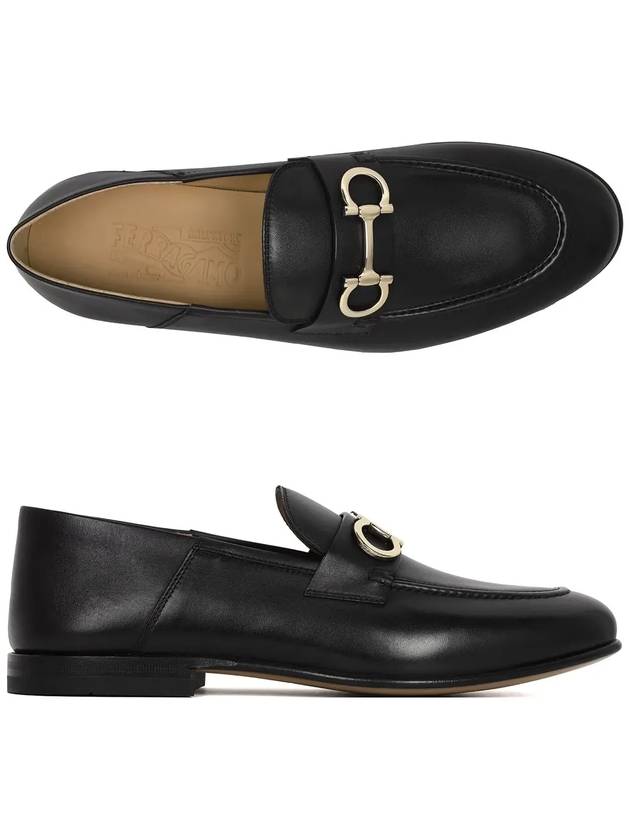 Ferragamo Black Gancini Ornament Loafer GIN 758410 - SALVATORE FERRAGAMO - BALAAN 3