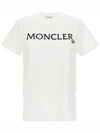 Embroidered Logo Short Sleeve T-shirt White - MONCLER - BALAAN 3