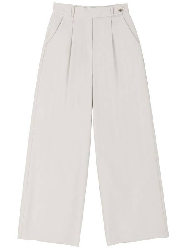 Denzel summer office look set-up belted point high waist wide pants stone DENZEL09SN - RAMUSTUDIO - BALAAN 1