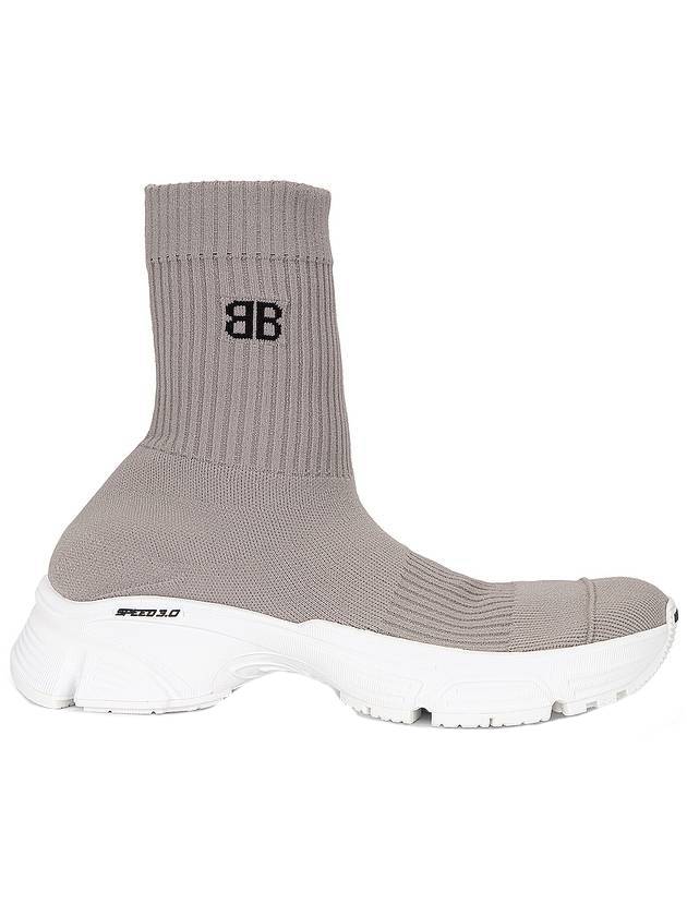 Speedrunner 30 Recycled Knit High Top Sneakers Grey - BALENCIAGA - BALAAN 1