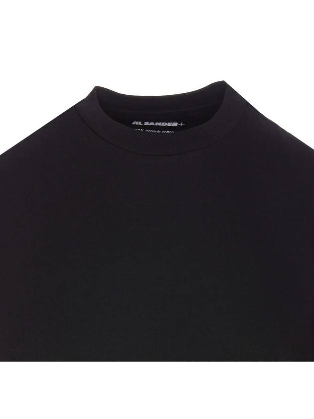 Logo Label Cotton 3 Pack Short Sleeve T-Shirt Black - JIL SANDER - BALAAN 5