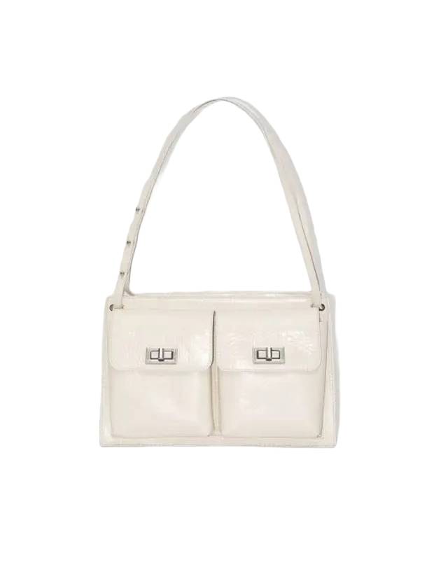 Billy Creased Leather Tote Bag Limewash - BY FAR - BALAAN 1