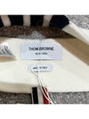 Diagonal 4-Bar Jersey Stitch Merino Wool Headband White - THOM BROWNE - BALAAN 5