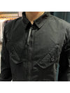 Men's Lens Wappen Two Pocket Zip Up Shirt Jacket Black - CP COMPANY - BALAAN 7