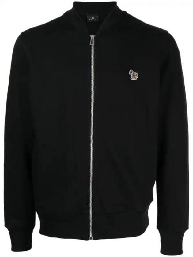 Zebra Logo Cotton Bomber Jacket Black - PAUL SMITH - BALAAN 1