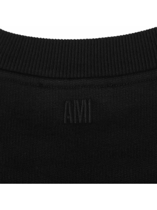 Small Heart Logo Sweatshirt Black - AMI - BALAAN 7