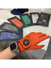 Circle GS Logo Leather Golf Gloves Tangerine - G/FORE - BALAAN 7