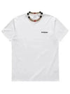 Men's Striped Neck Short Sleeve T-Shirt White - BURBERRY - BALAAN 2