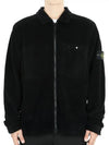 Wappen Patch Corduroy Cotton Long Sleeve Shirt Black - STONE ISLAND - BALAAN 2