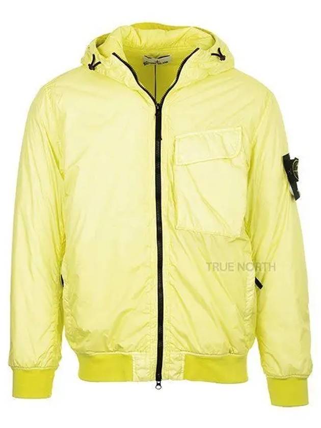 Wappen Patch Nylon Crinklips Hooded Jacket Yellow - STONE ISLAND - BALAAN 2