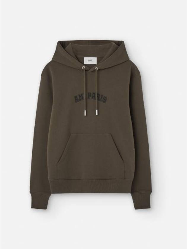 Classic Logo Print Hoodie Brown - AMI - BALAAN 2