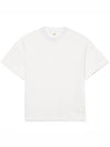 Satin Label Oversized Fit Short Sleeve T-Shirt White - AMI - BALAAN 2