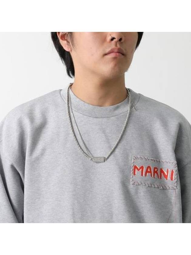 Embossed Numeric Necklace Silver - MAISON MARGIELA - BALAAN 5