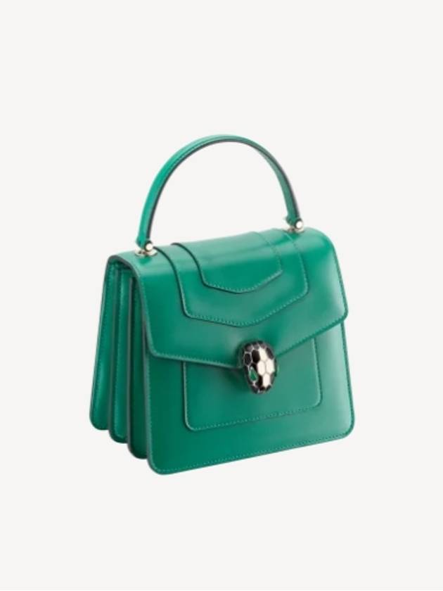 Serpenti Forever Small Top Handle Bag Green 290569 - BVLGARI - BALAAN 2