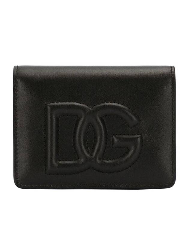 DG logo leather halfwallet black - DOLCE&GABBANA - BALAAN 1