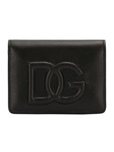 DG logo leather halfwallet black - DOLCE&GABBANA - BALAAN 1