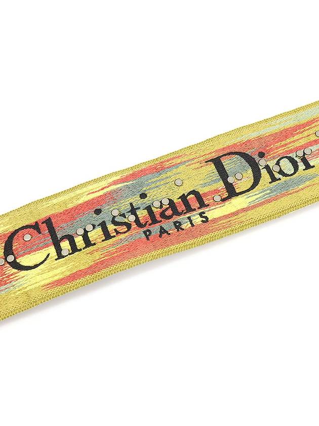 Multicolored embroidered medallion bohemian rainbow gradient shoulder strap - DIOR - BALAAN 6