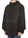 Men's EKD Print Hooded Jacket Black - BURBERRY - BALAAN 4