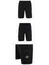 Logo Patch Nylon Metal Swim Shorts Black - STONE ISLAND - BALAAN.